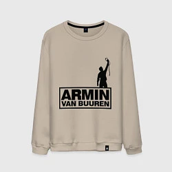 Свитшот хлопковый мужской Armin van buuren, цвет: миндальный