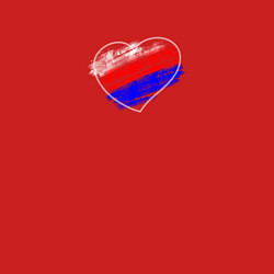 Свитшот хлопковый мужской Сердце на фоне триколора, цвет: красный — фото 2