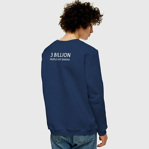 Мужской свитшот Senior shawa developer white / Тёмно-синий – фото 4