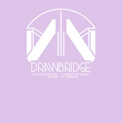 Свитшот хлопковый мужской Drawbridge logo death stranding 2, цвет: лаванда — фото 2