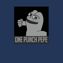 Свитшот хлопковый мужской One punch pepe, цвет: тёмно-синий — фото 2