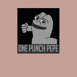 Свитшот хлопковый мужской One punch pepe, цвет: пыльно-розовый — фото 2