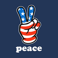 Свитшот хлопковый мужской USA peace, цвет: тёмно-синий — фото 2