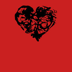 Свитшот хлопковый мужской Сердце текстура, цвет: красный — фото 2