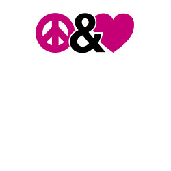 Свитшот хлопковый мужской Peace and love, цвет: белый — фото 2