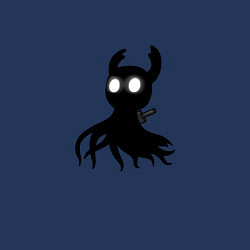 Свитшот хлопковый мужской Hollow Knight - маленький призрак, цвет: тёмно-синий — фото 2