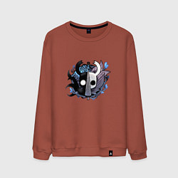 Свитшот хлопковый мужской Hollow Knight - талисман, цвет: кирпичный