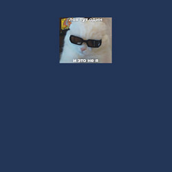 Свитшот хлопковый мужской Кот мем - и это не я, цвет: тёмно-синий — фото 2