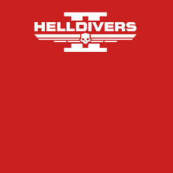 Свитшот хлопковый мужской Helldivers 2: Logo, цвет: красный — фото 2