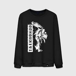 Свитшот хлопковый мужской Taekwondo fighter, цвет: черный