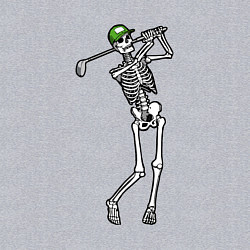 Свитшот хлопковый мужской Golfing skeleton, цвет: меланж — фото 2