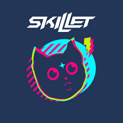 Свитшот хлопковый мужской Skillet rock star cat, цвет: тёмно-синий — фото 2