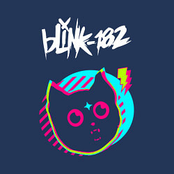 Свитшот хлопковый мужской Blink 182 rock star cat, цвет: тёмно-синий — фото 2