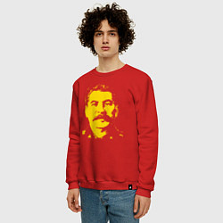 Свитшот хлопковый мужской Yellow Stalin, цвет: красный — фото 2