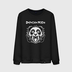 Свитшот хлопковый мужской Depeche Mode rock panda, цвет: черный