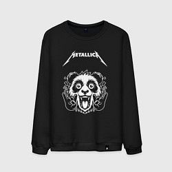 Свитшот хлопковый мужской Metallica rock panda, цвет: черный