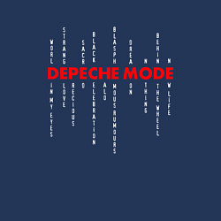 Свитшот хлопковый мужской Depeche Mode - songs list, цвет: тёмно-синий — фото 2