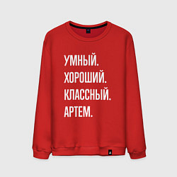 Мужской свитшот Умный хороший классный Артем