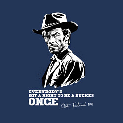 Свитшот хлопковый мужской Иствуд кино вестерн, цвет: тёмно-синий — фото 2