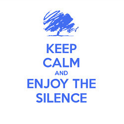 Свитшот хлопковый мужской Keep calm and enjoy the silence, цвет: белый — фото 2