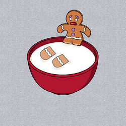 Свитшот хлопковый мужской Человечек пряник, цвет: меланж — фото 2