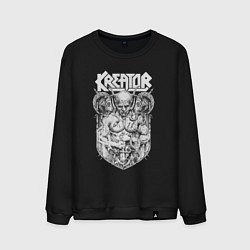 Свитшот хлопковый мужской Kreator Demonic Future White, цвет: черный