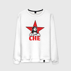 Свитшот хлопковый мужской Che Guevara star, цвет: белый