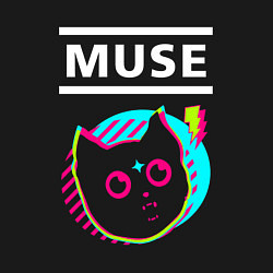 Свитшот хлопковый мужской Muse rock star cat, цвет: черный — фото 2