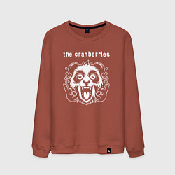 Свитшот хлопковый мужской The Cranberries rock panda, цвет: кирпичный
