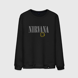 Мужской свитшот Nirvana logo smile