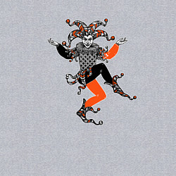 Свитшот хлопковый мужской Иллюстрация джокера с карт, цвет: меланж — фото 2