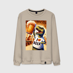 Мужской свитшот I love beer - ai art