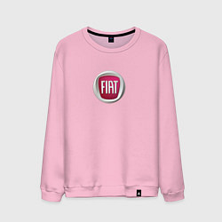 Свитшот хлопковый мужской FIAT sport auto logo, цвет: светло-розовый