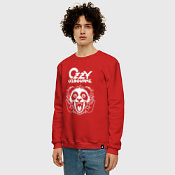 Свитшот хлопковый мужской Ozzy Osbourne rock panda, цвет: красный — фото 2