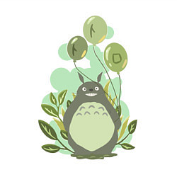 Свитшот хлопковый мужской Green Totoro, цвет: белый — фото 2