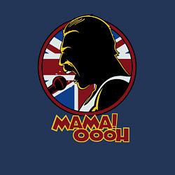 Свитшот хлопковый мужской Queen - Mama oooh, цвет: тёмно-синий — фото 2