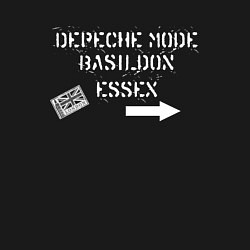 Свитшот хлопковый мужской Depeche Mode - basildon essex, цвет: черный — фото 2