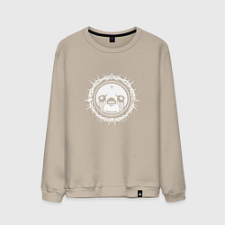 Свитшот хлопковый мужской Исаак и терновый венец, цвет: миндальный