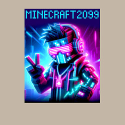 Свитшот хлопковый мужской Minecraft 2099 - ai art fantasy, цвет: миндальный — фото 2