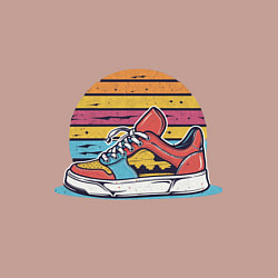 Свитшот хлопковый мужской Яркие кеды, цвет: пыльно-розовый — фото 2