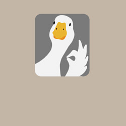 Свитшот хлопковый мужской Гусь-нормусь, цвет: миндальный — фото 2