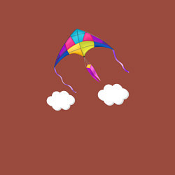 Свитшот хлопковый мужской Воздушный змей, цвет: кирпичный — фото 2