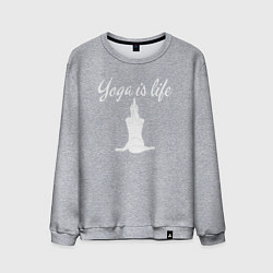 Мужской свитшот Yoga is life