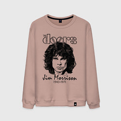Свитшот хлопковый мужской The Doors Jim Morrison, цвет: пыльно-розовый