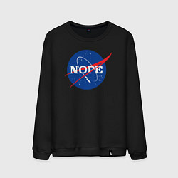 Свитшот хлопковый мужской Nope NASA, цвет: черный