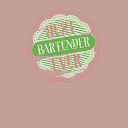 Свитшот хлопковый мужской Лучший бармен на свете, цвет: пыльно-розовый — фото 2