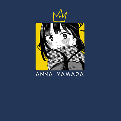 Свитшот хлопковый мужской Ямада - Опасность в моём сердце, цвет: тёмно-синий — фото 2