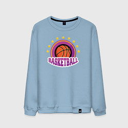 Свитшот хлопковый мужской Basket stars, цвет: мягкое небо