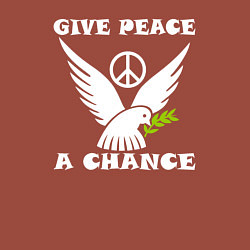 Свитшот хлопковый мужской Дайте миру шанс, цвет: кирпичный — фото 2