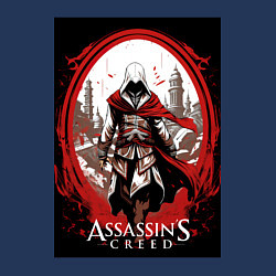 Свитшот хлопковый мужской Assassins creed портал времени, цвет: тёмно-синий — фото 2